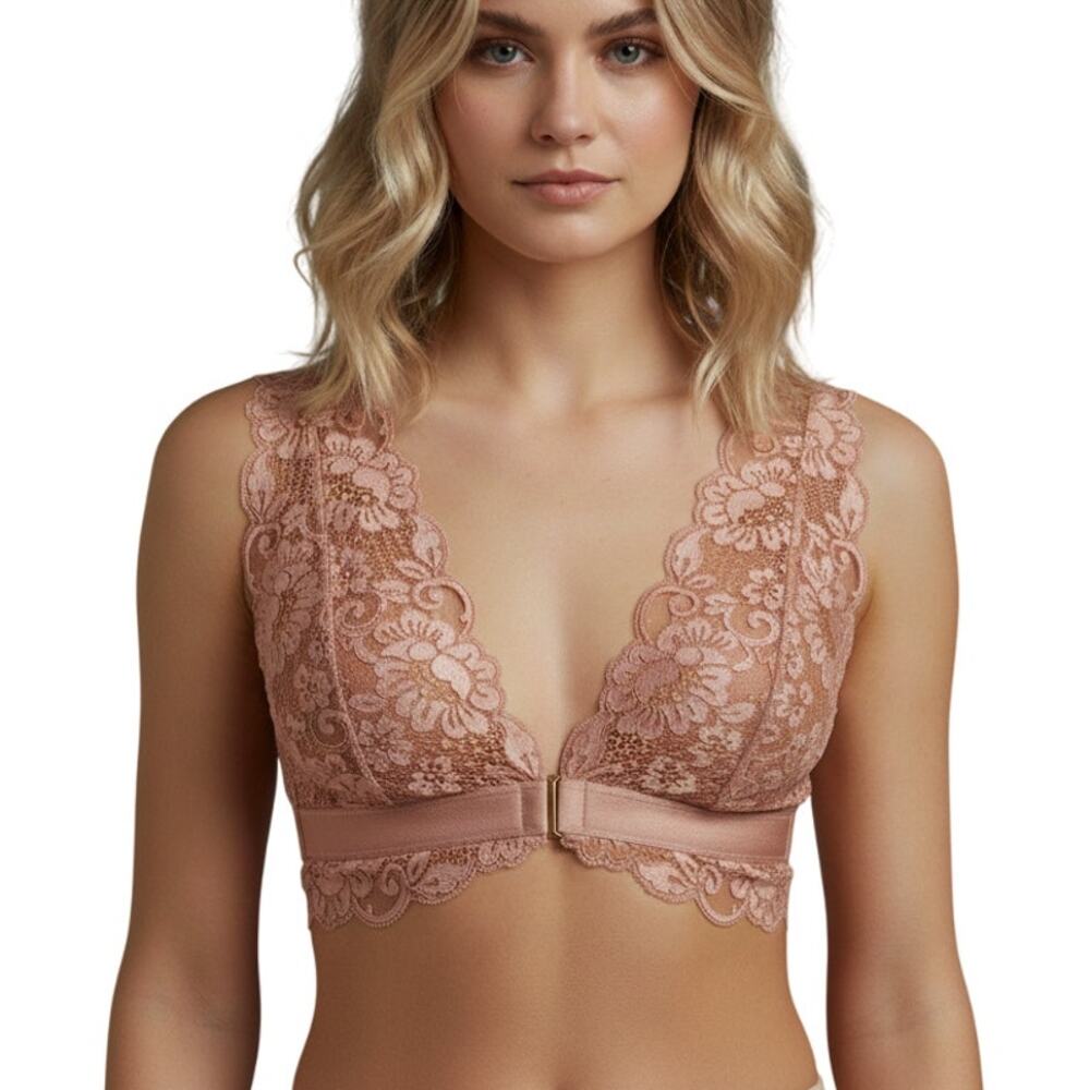 We Are HAH Got Ur Back Lace Bralette in Copper Rose NWT Women’s XS